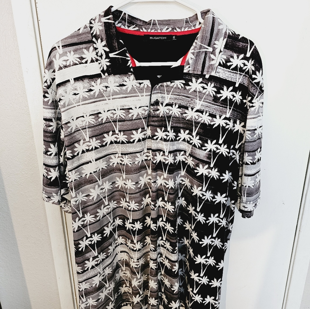 BUGATCHI Palm Trees Polo Shirt